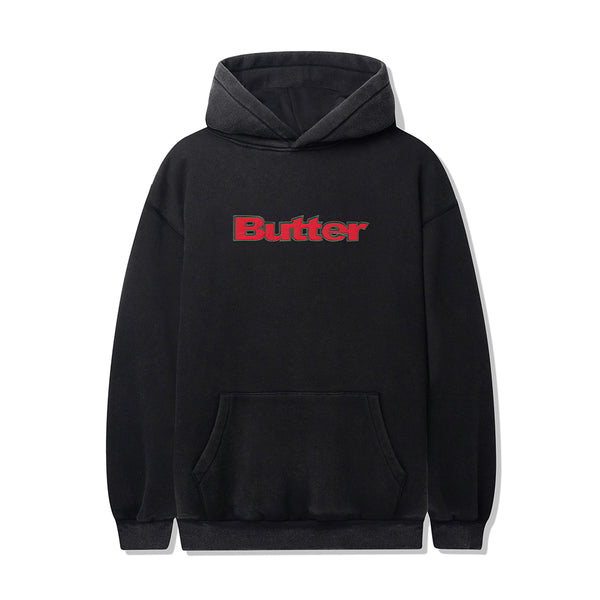 Butter Nylon Applique Pullover Hood Sweat A Capuche - Black - Streetart.fr